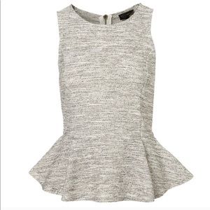 Excellent size extra small peplum top grey topshop